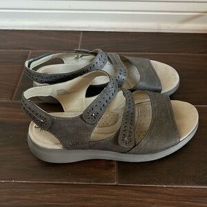 JBU by‎ Jambu Mabel Vegan Slingback Sandals Grey Denim Textured Women's 9